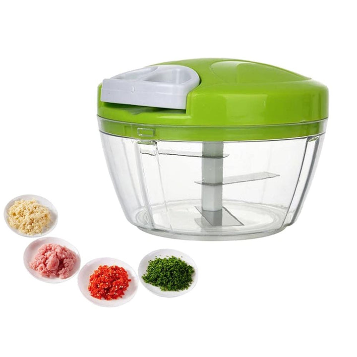 Gemüse Zerkleinerer Food Chopper 0.5 Liter Kunststoff und Edelstahl Handlicher Gemüse Zerkleinerer