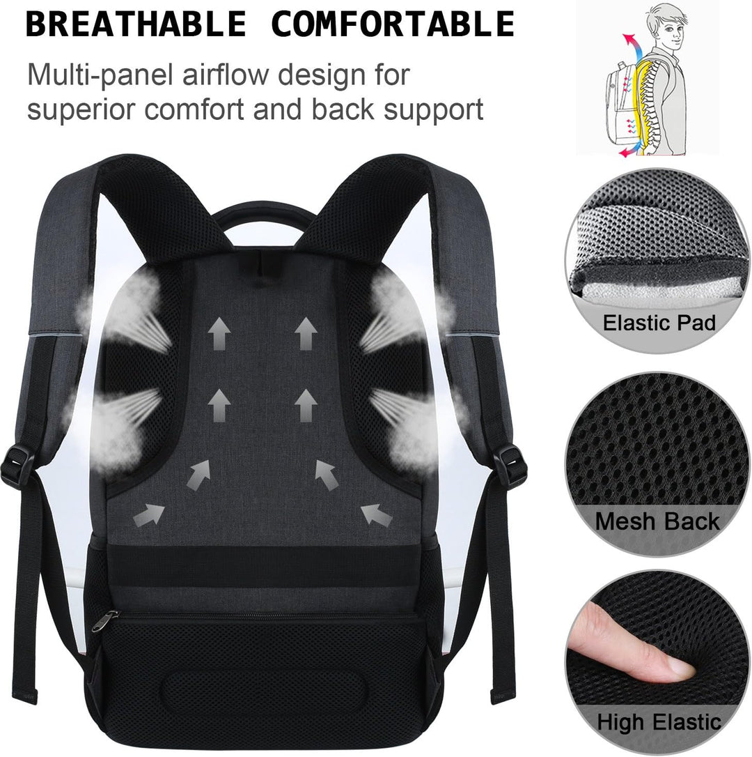 marcello Laptop Rucksäcke mit USB-Ladeanschluss Herren Damen für Arbeit Schule Uni Schulrucksack für