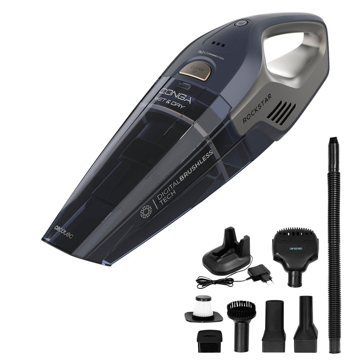 Cecotec 25,2V BLDC-Handstaubsauger Conga Rockstar 25,2V Animal Hand. Zum Nass- und Trockensaugen. 50
