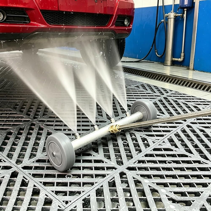 Unterbodenreiniger 4000 PSI, Auto Wasserbesen mit 3 Verlängerungsstäbe | flächenreiniger für hochdru