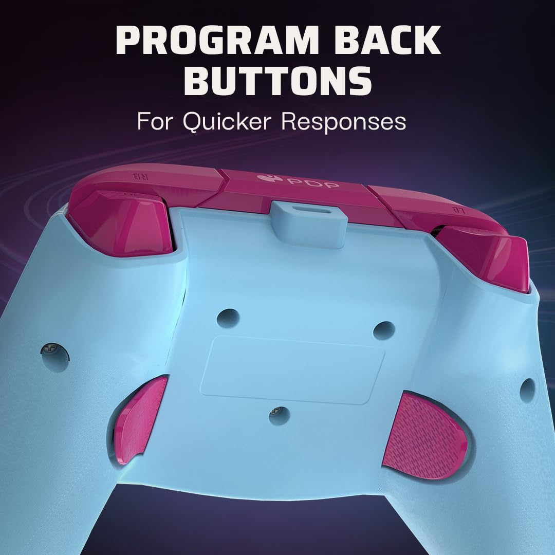 PDP Xbox REMATCH GLOW Wired controller ANDROID DREAMS Pink White, Pink White