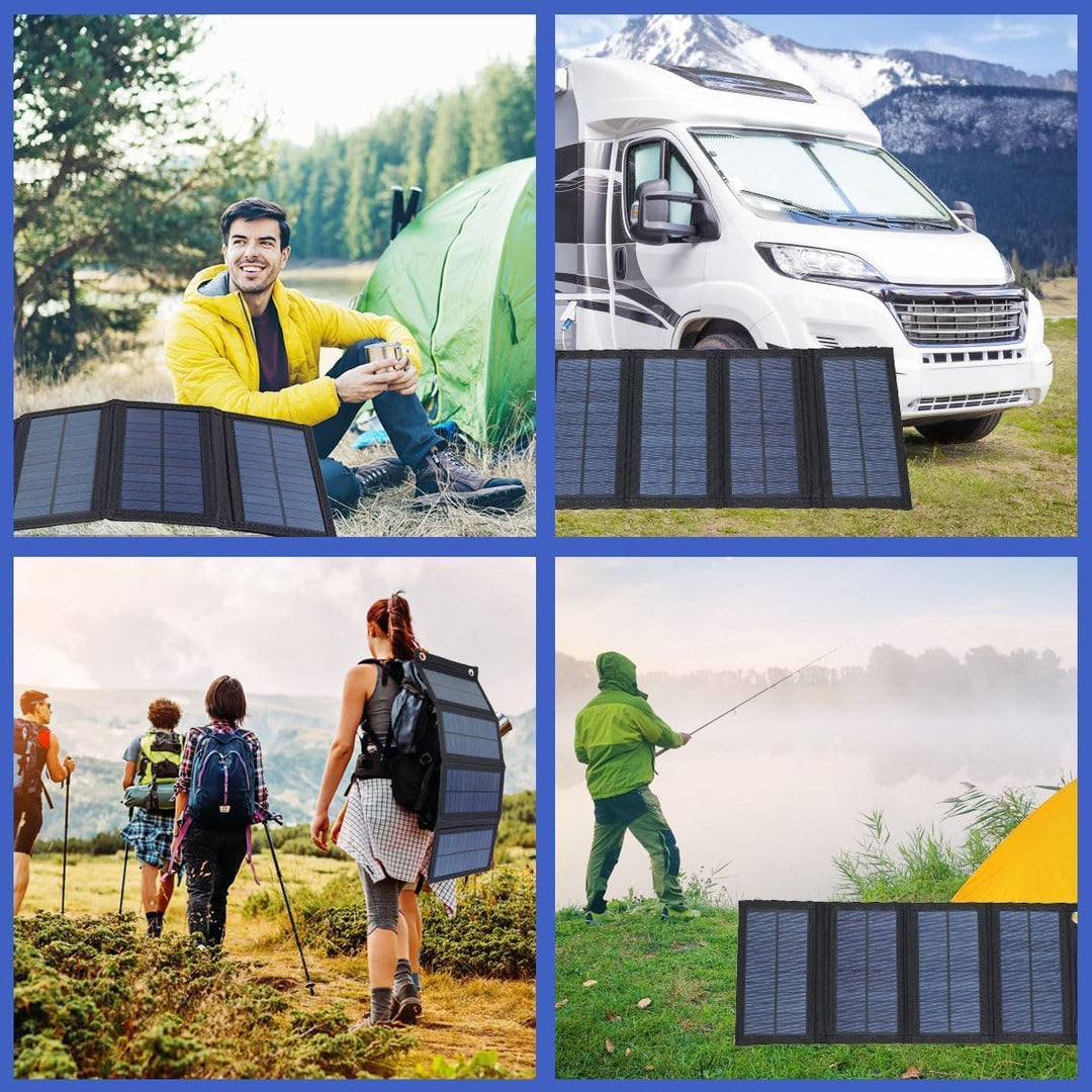 20W Tragbares Solar-Ladegerät mit Solarpanelen, USB-A Ausgang, IP67 wasserdicht, für Wohnwagen, Ruck