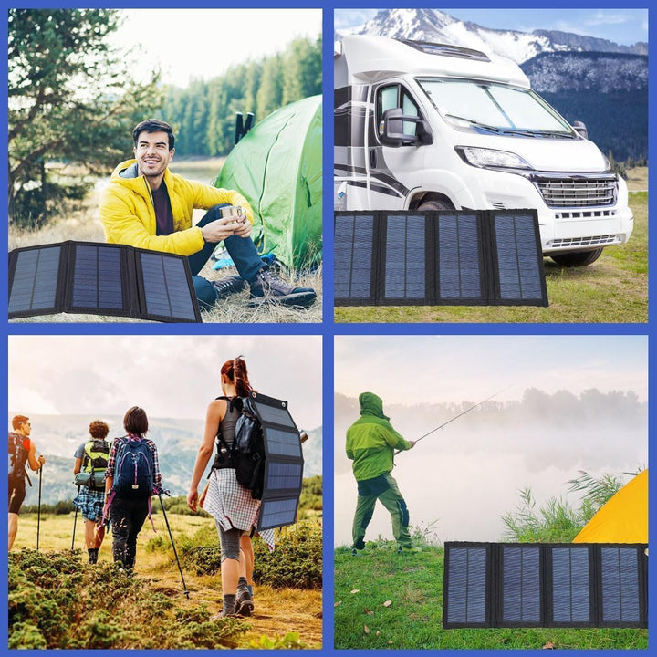 20W Tragbares Solar-Ladegerät mit Solarpanelen, USB-A Ausgang, IP67 wasserdicht, für Wohnwagen, Ruck