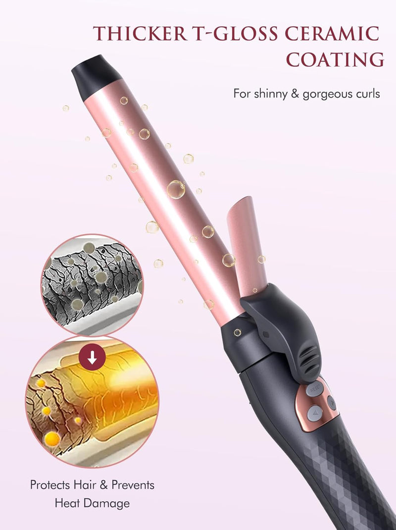 LANDOT Rotierender Lockenstab grosse Locken Automatisch: Automatischer Lockenstäbe Curling Iron 25mm