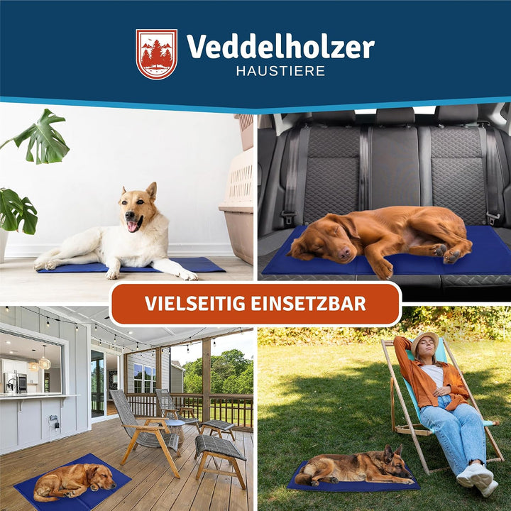 Veddelholzer Kühlmatte (L) für Hunde extra Dick und selbstkühlend ohne Strom Perfekt für Sommer &amp; Re