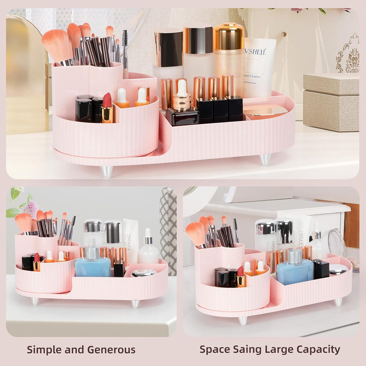 Make Up Kosmetik Organizer, 360° Drehbarer Beauty Organizer, Multifunktionale Kosmetikaufbewahrung f
