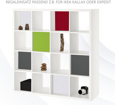 platino24 Schallabsorber Regaleinsatz Granitgrau aus Basotect G+ kompatibel mit IKEA KALLAX oder EXP