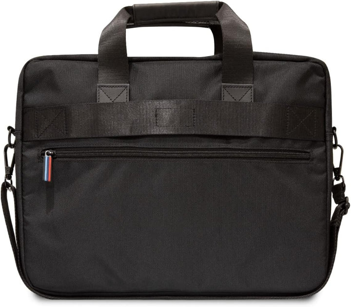 CG MOBILE BMW Carbon PU Computertasche mit kontrastierender Tricolor Line Schutztasche kompatibel mi