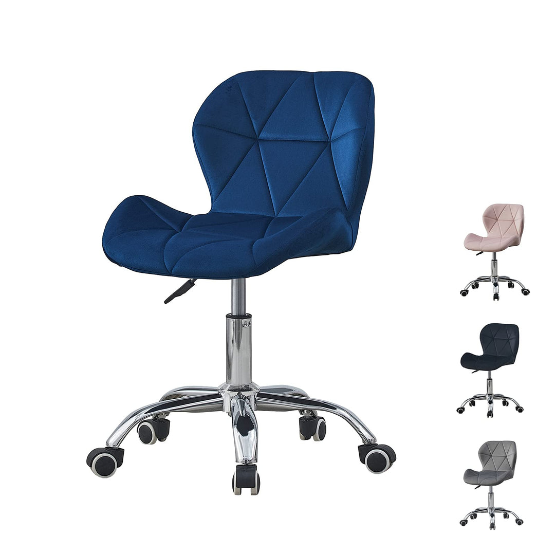 CLIPOP Schreibtischstuhl, Homeoffice Stuhl, Drehstuhl, Schminkstuhl mit Rollen, höhenverstellbar 10c