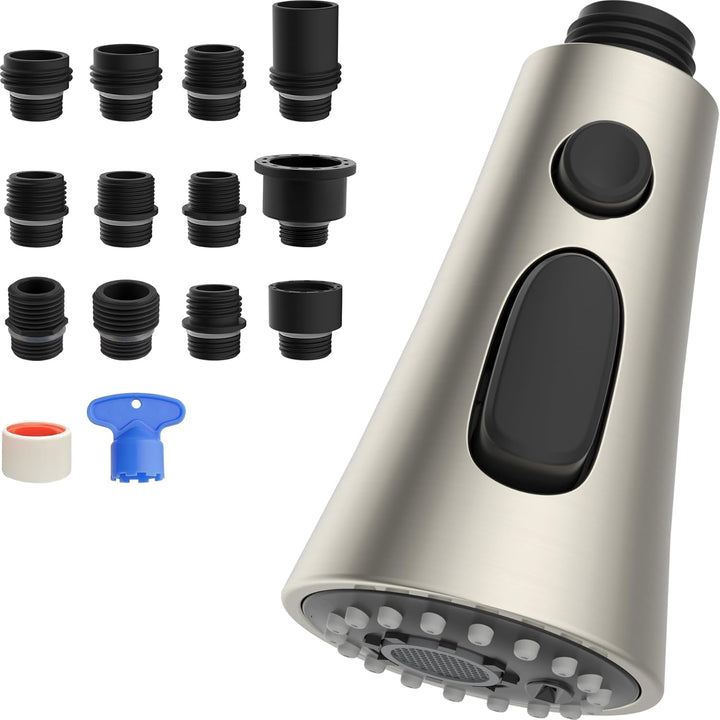 Hibbent 3 Modi Brausekopf Küchenarmatur Ersatz Herausziehbarer,Geschirrbrause ersatzkopf kompatibel