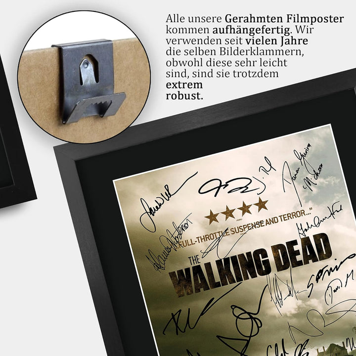 HWC Trading The Walking Dead A3 Gerahmte Signiert Gedruckt Autogramme Bild Druck-Fotoanzeige Geschen