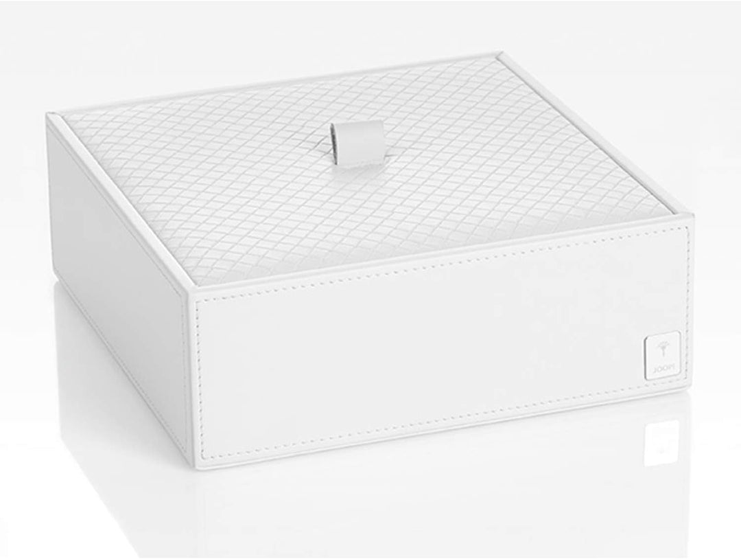 JOOP! Universal Box Homeline weiss in Leder Optik mit elegantem Flechtwerk Deckel