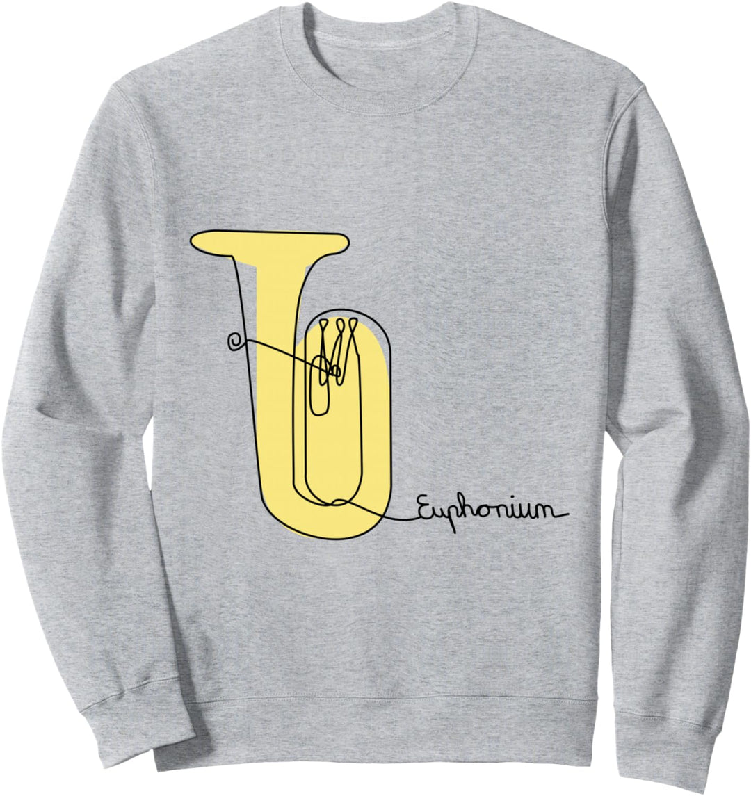 Künstlerisches Euphonium Musiker Design One-Line Euphonium Sweatshirt