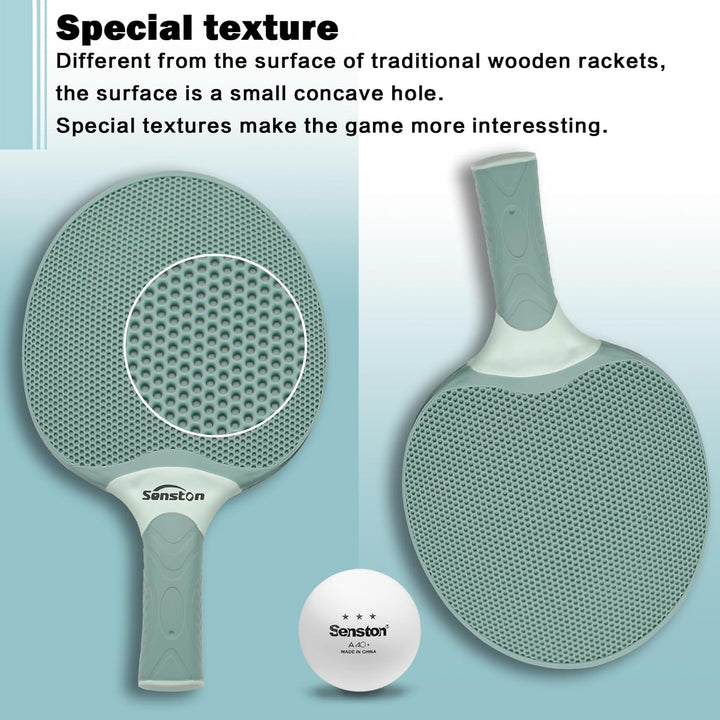 Senston Tischtennisschläger Set, professionelle Tischtennisschläger mit 3 Bällen, Ping Pong Paddel S