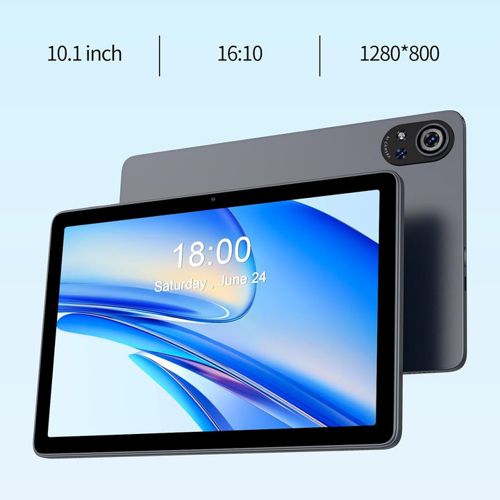 PRITOM 10 Zoll Tablet, 6-in-1 Tablets, 24 GB, 128 GB ROM, Android 15, 1024GB Expand,Qcta core, WiFi