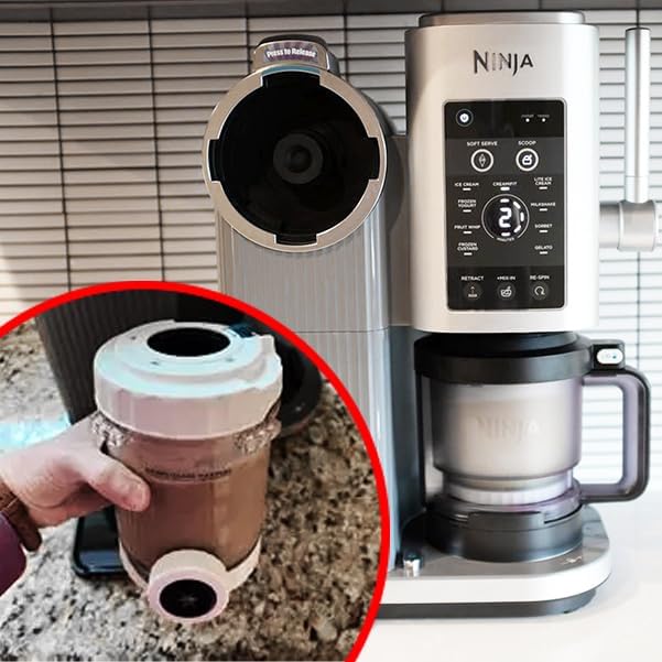 Ausgabedeckel und Pressmechanismus für Ninja Swirl by CREAMi NC701EU NC700EU, Dispense Lid & Swirl P