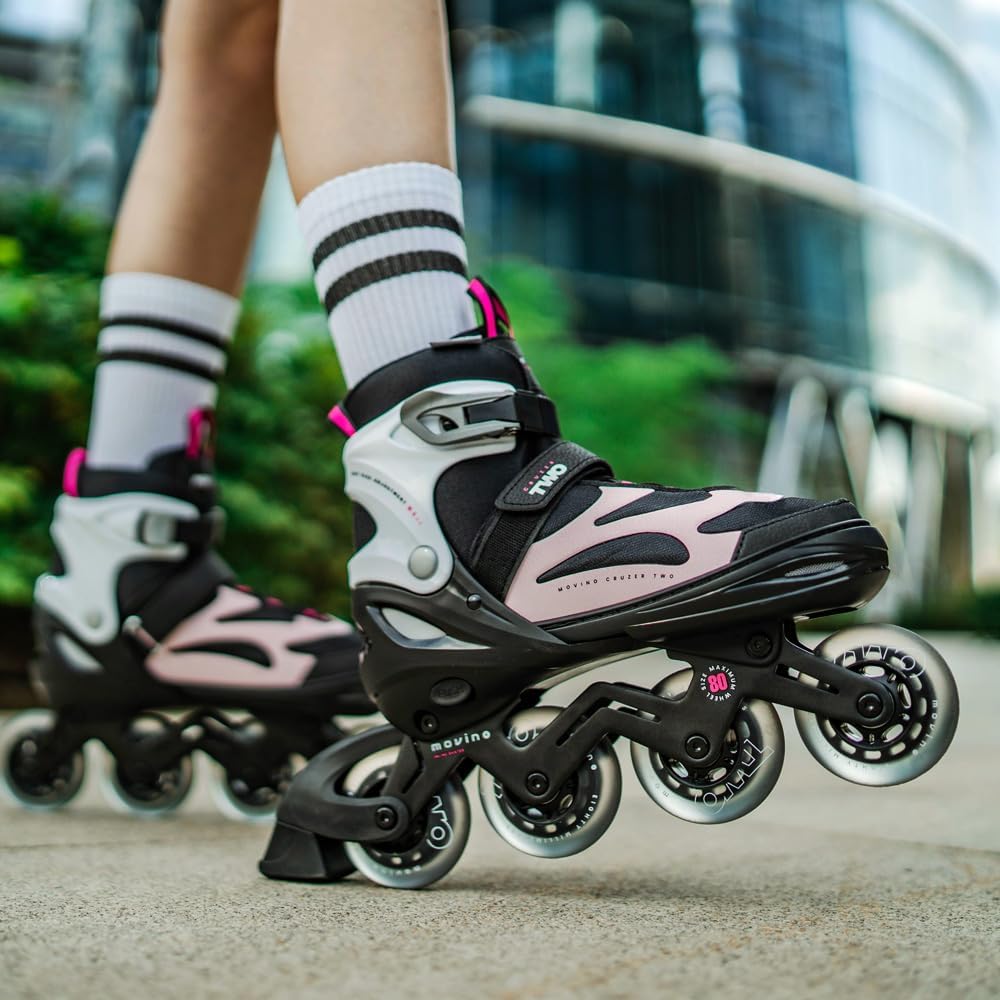 Movino Inline Skates | Cruzer B2/B3/Two | Verstellbare Rollschuhe | Damen Mädchen Jungen Inliner | I
