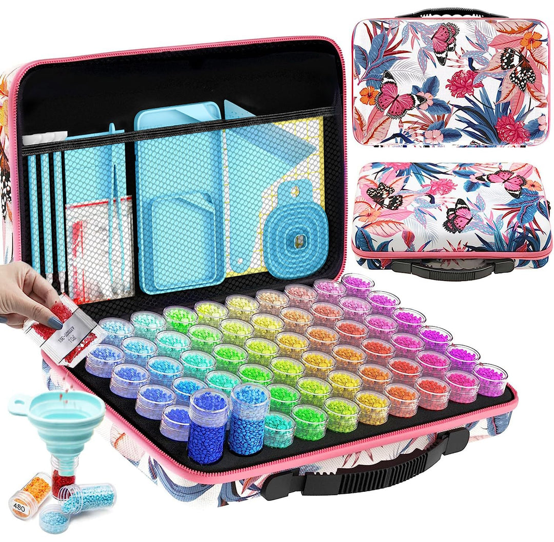 ARTDOT 5D Diamond Painting Zubehör Boxen, 60 Stück Diamond Painting Aufbewahrungsbox für Diamond Pai