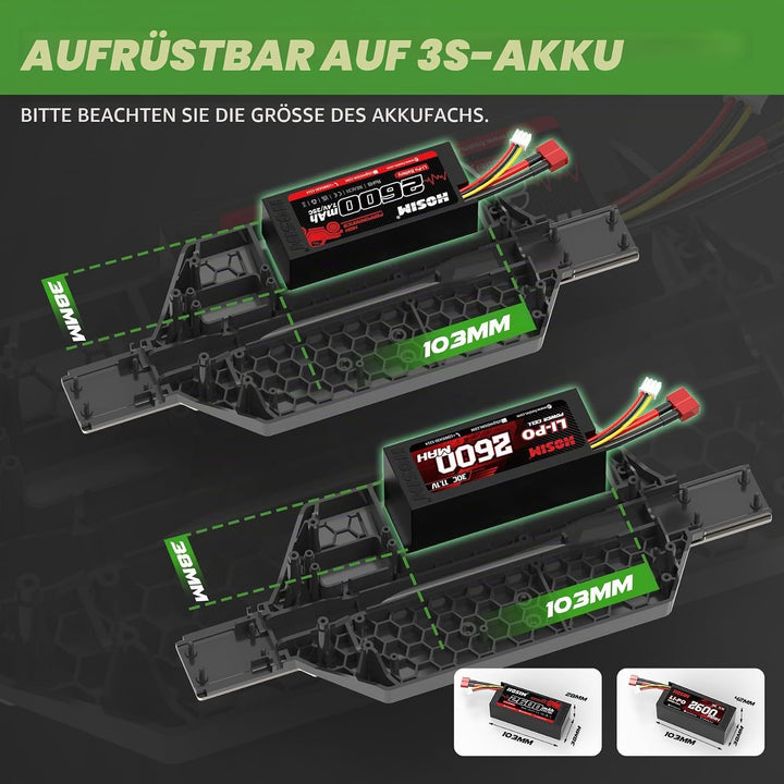 Hosim X09 Brushless RC Auto für Erwachsene, Mini 1:10 70 km/h High Speed 4x4 Offroad RC Truck, schne