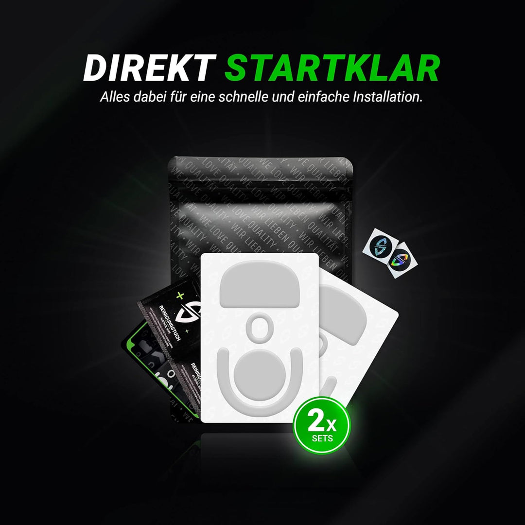 SensoryBoost HPS Glides (2er Set) kompatibel mit Logitech G PRO X Superlight 2 DEX - Balance aus Spe