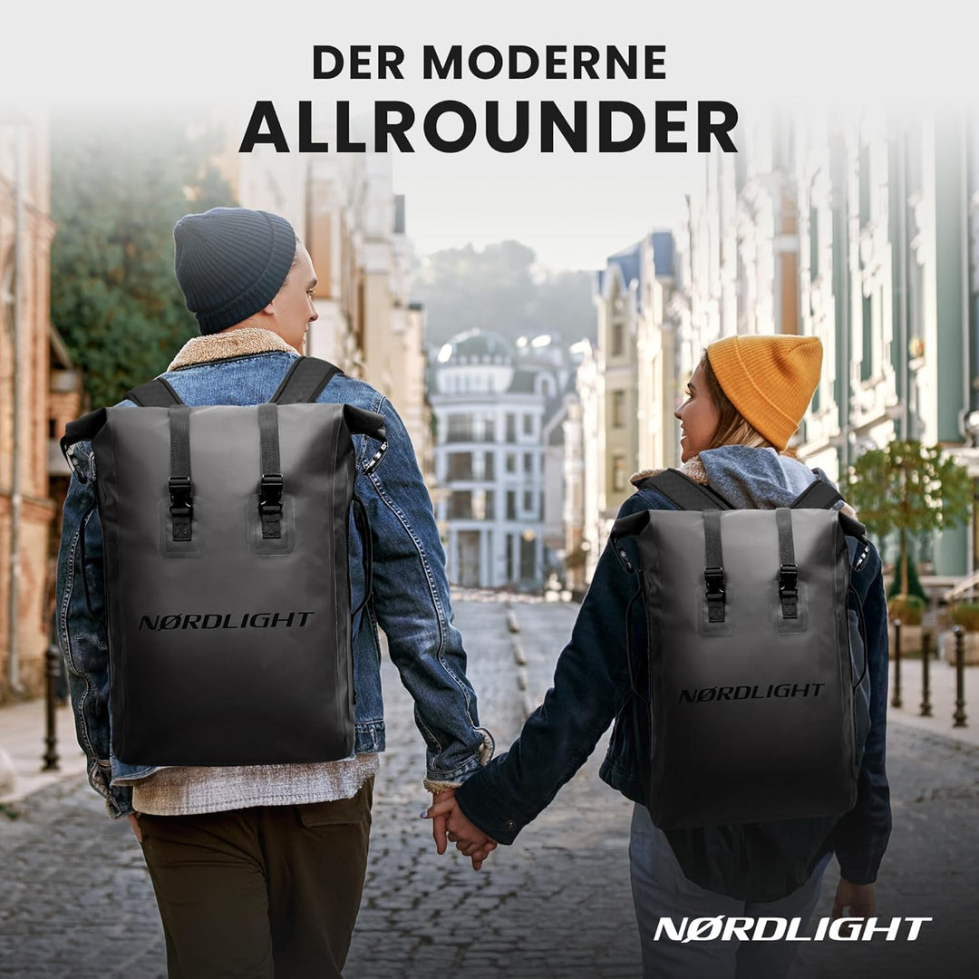 Nordlight Wasserdichter Rucksack Dry Bag 35l - Roll Top Rucksack mit gepolstertem Tragegurt, wasserd