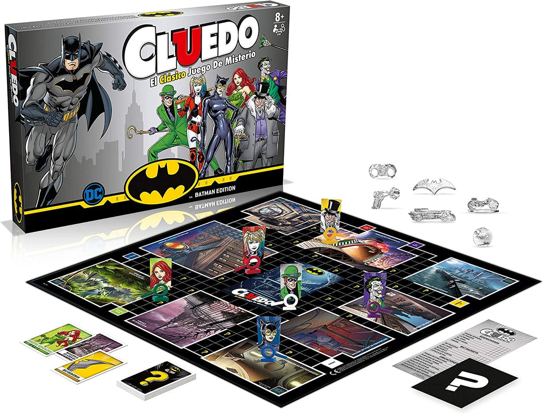 Cluedo Batman - Cluedo Winning Moves Mystery Brettspiel - Löse das Rätsel in Gotham City - Spanische