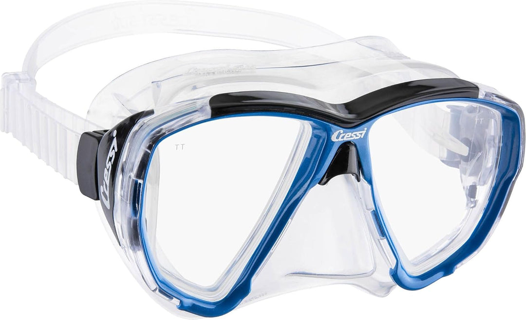 Cressi Tauchmaske Big Eyes Crystal Klar/Hellblau, Klar/Hellblau