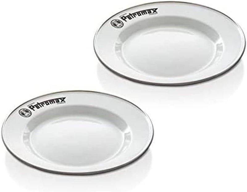 Petromax Emaille Borden Set - Wit Weiss 22,5 cm, Weiss 22,5 cm
