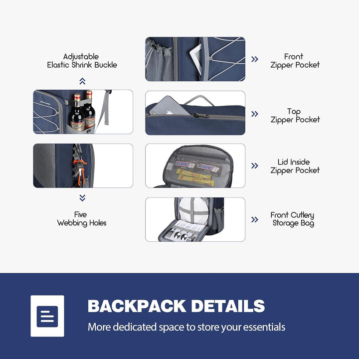 Maelstrom Kühlrucksack 35/50 Dosen, Isolierter Cooler Rucksack Auslaufsicher, Grosse Kühltasche Ruck