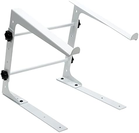 Fame Audio LS-1 SNOW Laptop Stand, Stabiler Verstellbarer, Ideal für DJs, Musiker, Techniker, Inklus