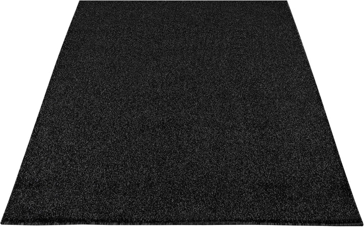 HomebyHome Kurzflor-Teppich Einfarbig, Gabbeh Optik, Filzrücken, 11 mm Florhöhe, Teppich für Wohnzim