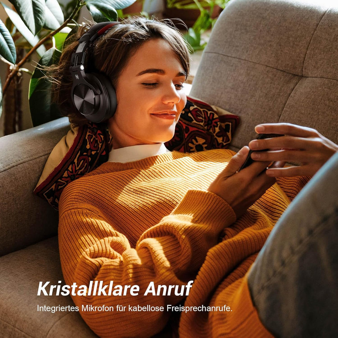 OneOdio Bluetooth Kopfhörer Over Ear, 72 Stdn HiFi Stereo Kopfhörer Kabellos, Wireless Headphones mi