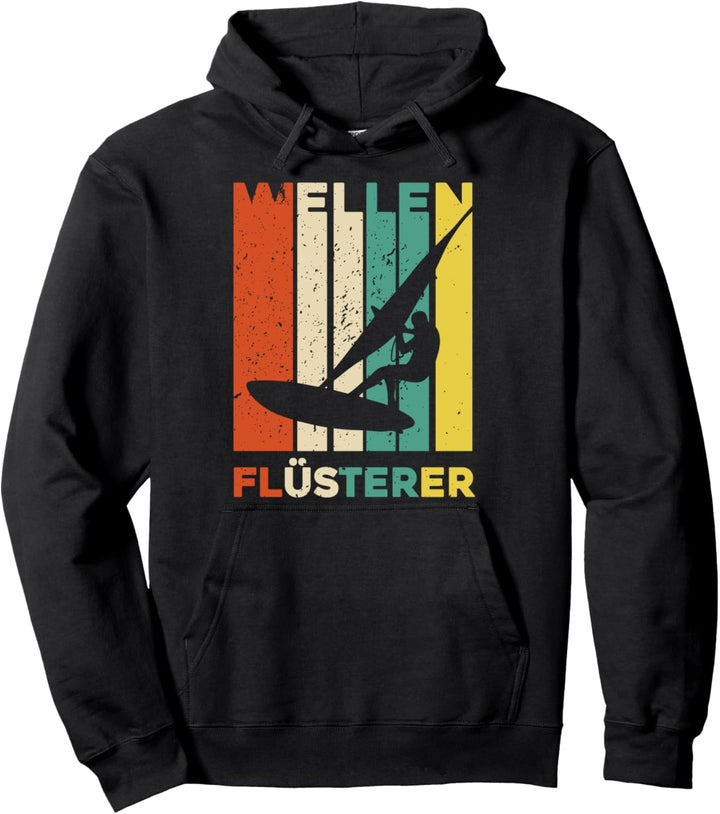 Windsurfen - Wellen Flüsterer - coole Retro Geschenkideen Pullover Hoodie