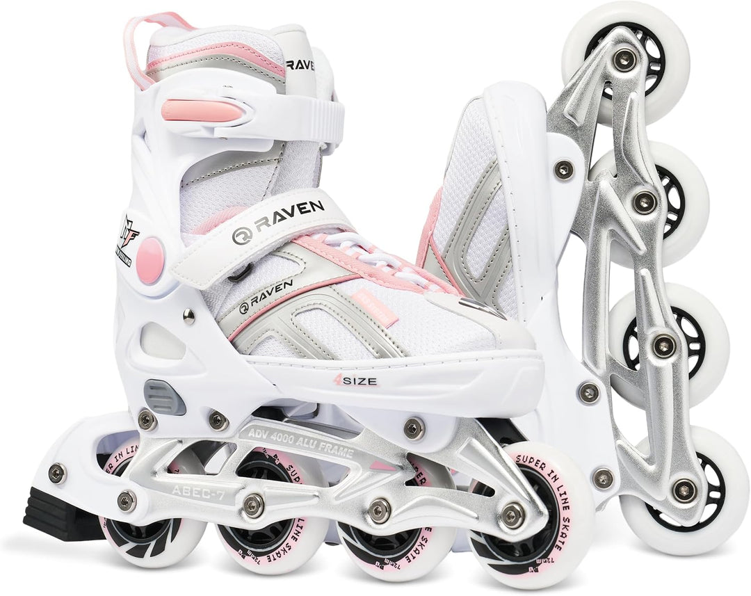 RAVEN Pulse Inline Skates Inliner für Kinder und Erwachsene OPTIONAL 2in1 mit Schlittschuhen verstel
