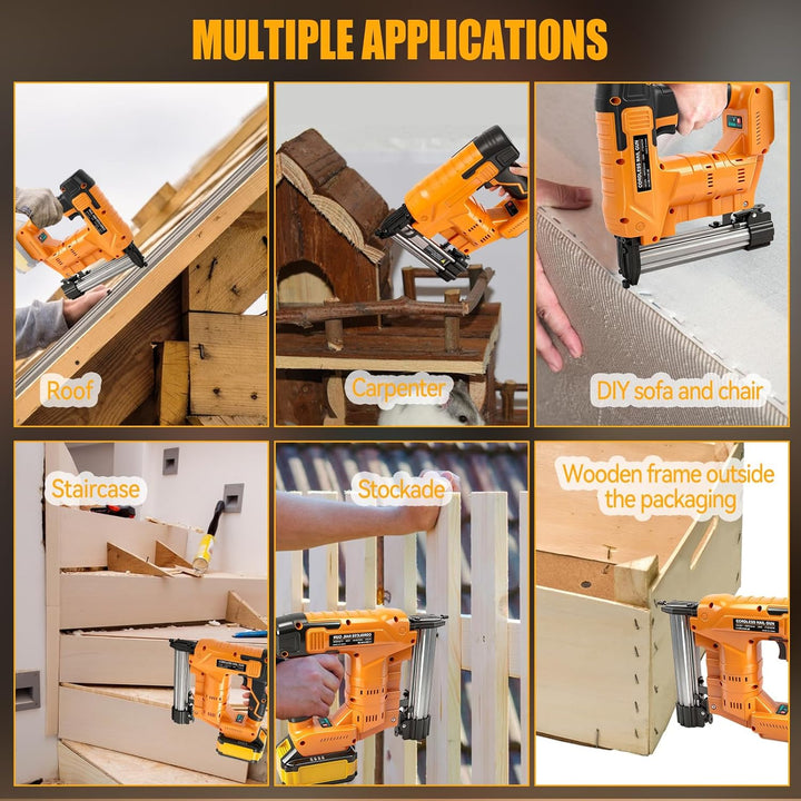 Verbesserter 18GA Akku-Nagler, kompatibel mit Dewalt 20V-Akku, bürstenloser Nagler, elektrischer Tac