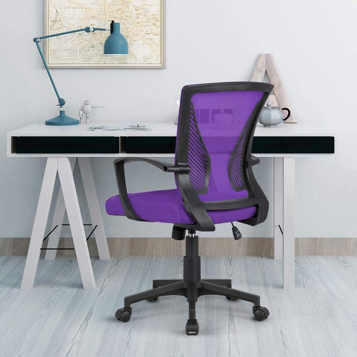Yaheetech Bürostuhl Ergonomisch, Schreibtischstuhl mit Netzbespannung, Arbeitsstuhl mit Armlehnen, C