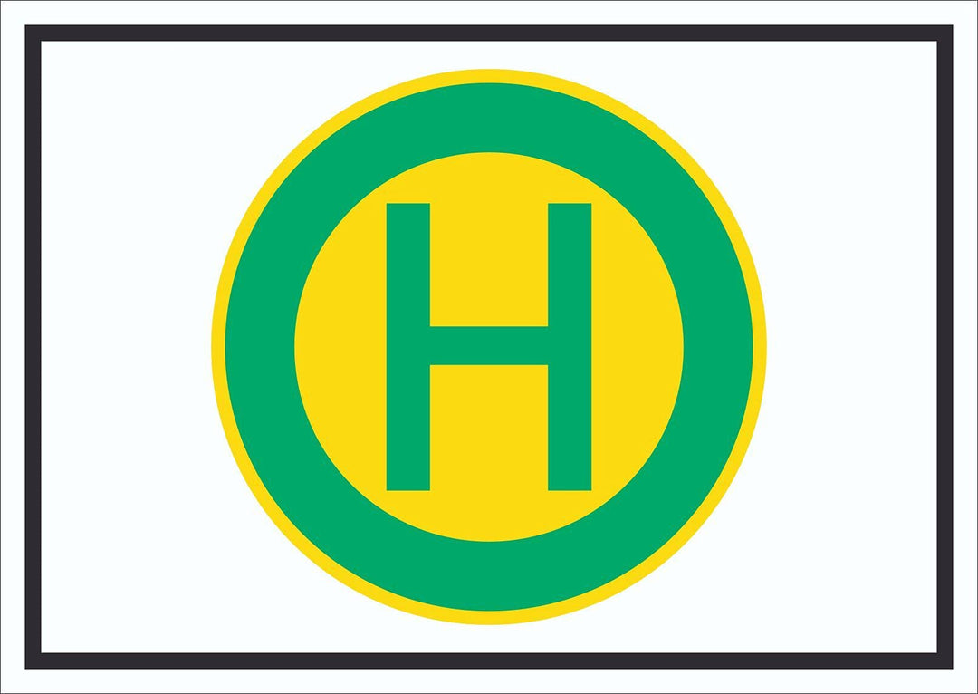 Schild Haltestelle Symbol A0 Rückseite selbstklebend, A0 Rückseite selbstklebend