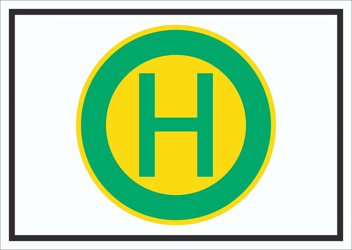 Schild Haltestelle Symbol A0 Rückseite selbstklebend, A0 Rückseite selbstklebend