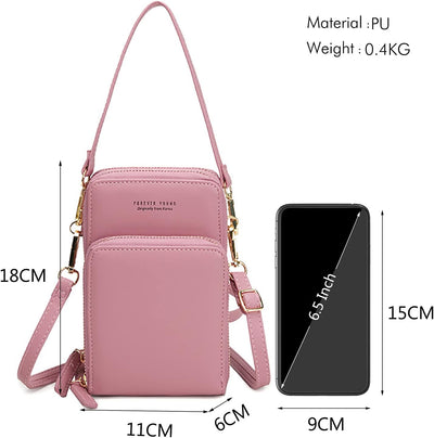 FANDARE Handy Umhängetasche Frauen Crossbody Tasche Schultertasche Damen Handy-Brieftasche Klein Han