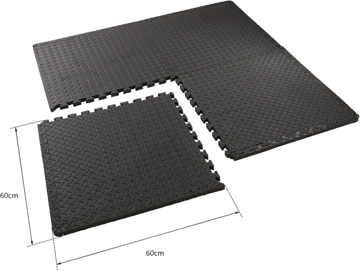 LEADZM 18-72 Bodenschutzmatte Set, Schutzmatten, 60 x 60 x 1 cm, EVA Turnmatten, Gymnastikmatten, Pu