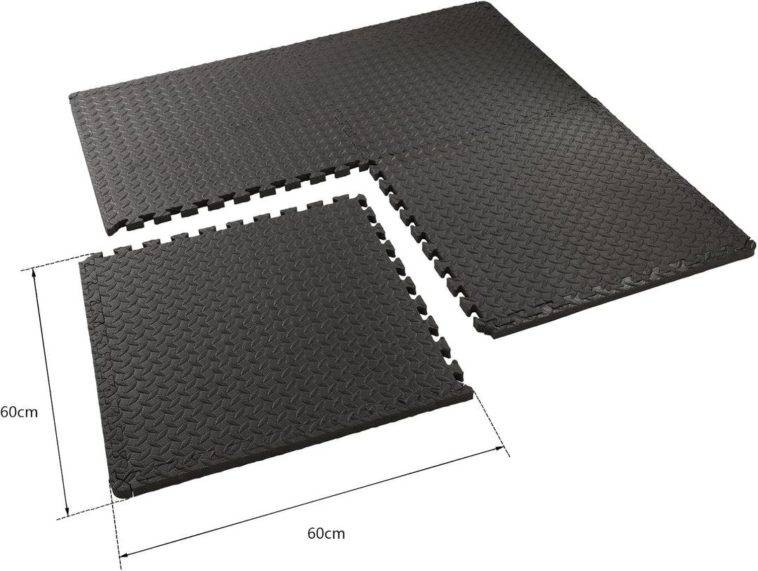 LEADZM 18-72 Bodenschutzmatte Set, Schutzmatten, 60 x 60 x 1 cm, EVA Turnmatten, Gymnastikmatten, Pu
