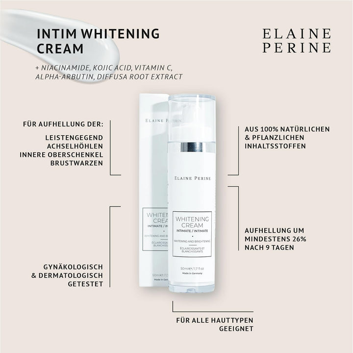 Intim Bleaching Creme - Natürliche vegane Bleich Cream u.a Intimbereich (50ml) von Elaine Perine™ |