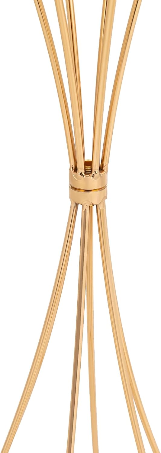 3 Stück Gold Blumenständer Metall, Hochzeitsvase Blumensäule Sanduhrförmig, Goldvasen Säule Dekosäul