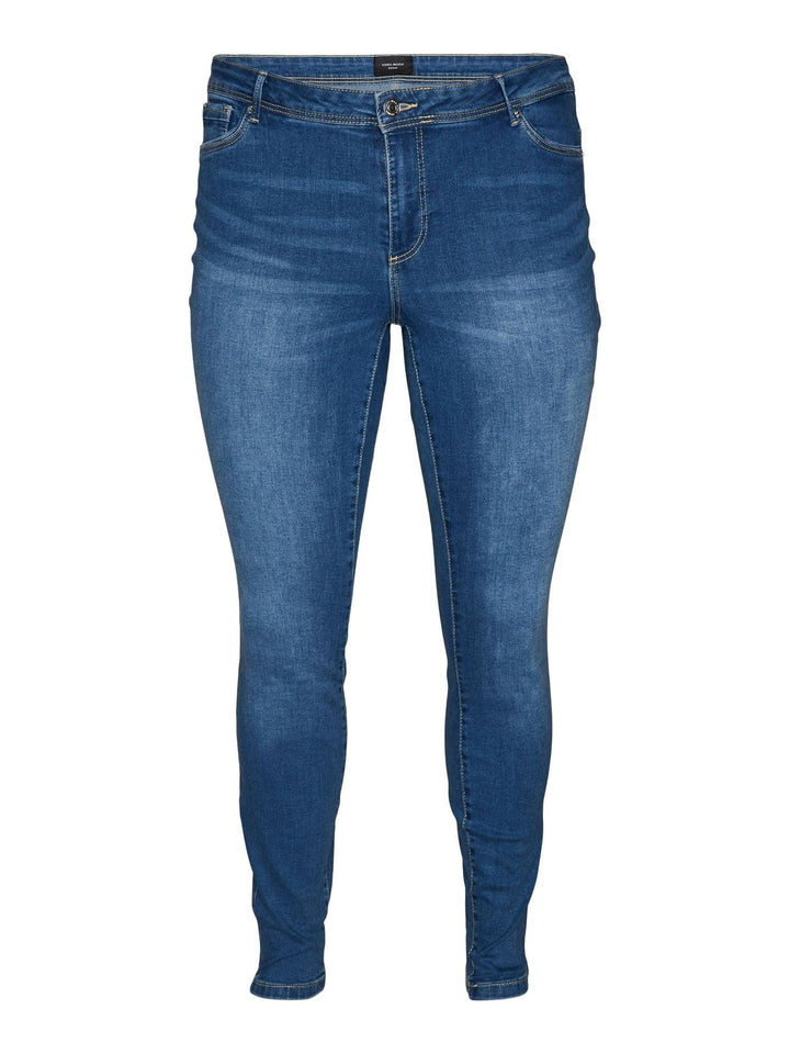 VERO MODA CURVE Damen Jeans 52W / 32L Medium Blue Denim, 52W / 32L Medium Blue Denim
