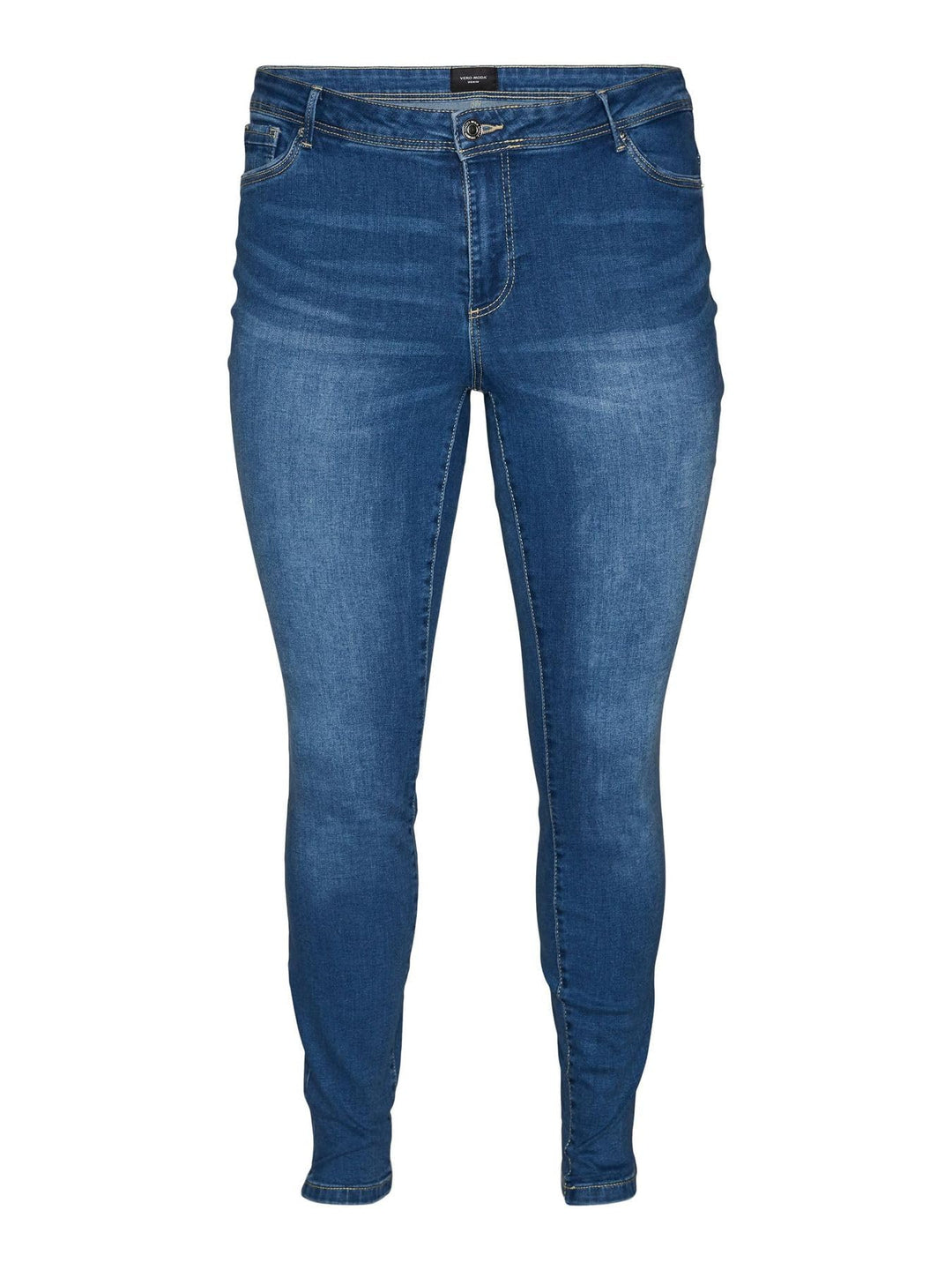 VERO Moda Curve Damen Jeans Vmfanya Slim Jeans Vi3312 Ga Cur Noos 50W / 32L Medium Blue Denim, 50W /