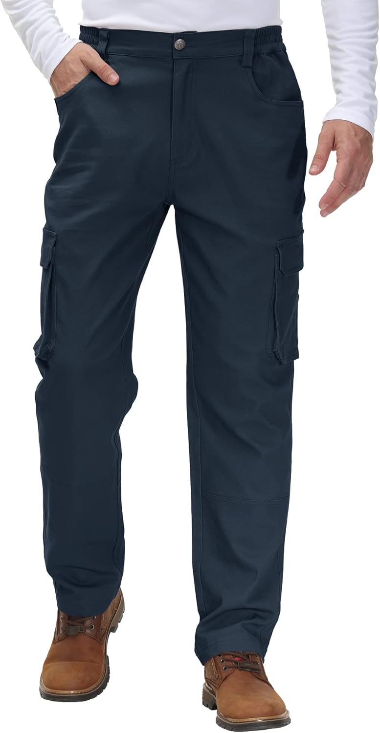 YSENTO Herren Cargohose Männer Arbeitshosen Stretch Chino Kargohosen Vintage Baggy Hosen Baumwolle 3