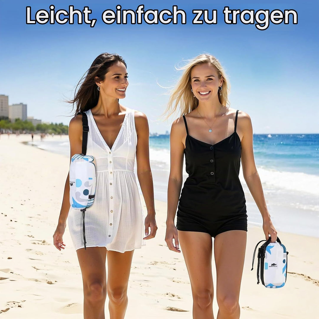 Rhino Valley Stranddecke,Sandfrei Picknickdecke mit Tragetasche&amp;4 Stabil Pfählen, Schnelltrocknend O
