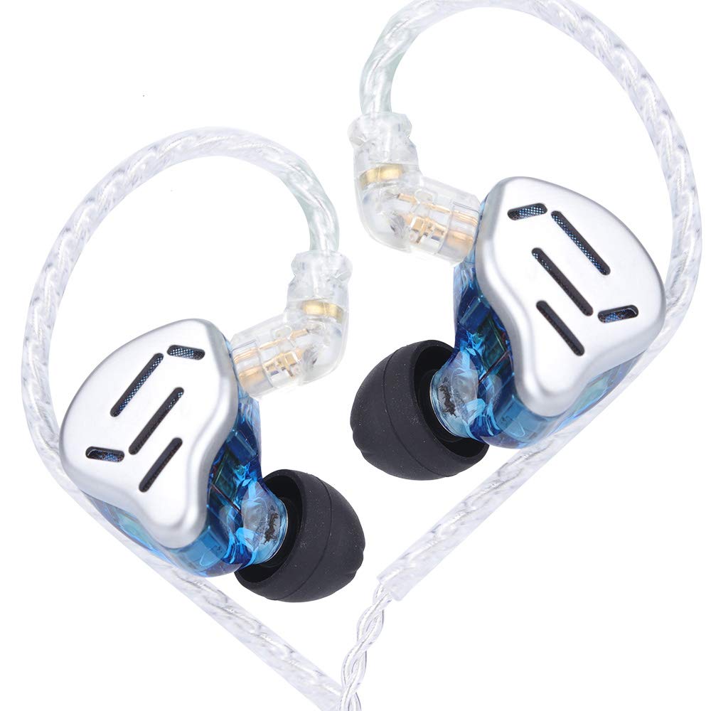 Linsoul KZ Zax 1DD+7BA Hybrid Driver HiFi in-Ear Earphones with Zin Alloy Shell, Detachable 2 Pin 0.