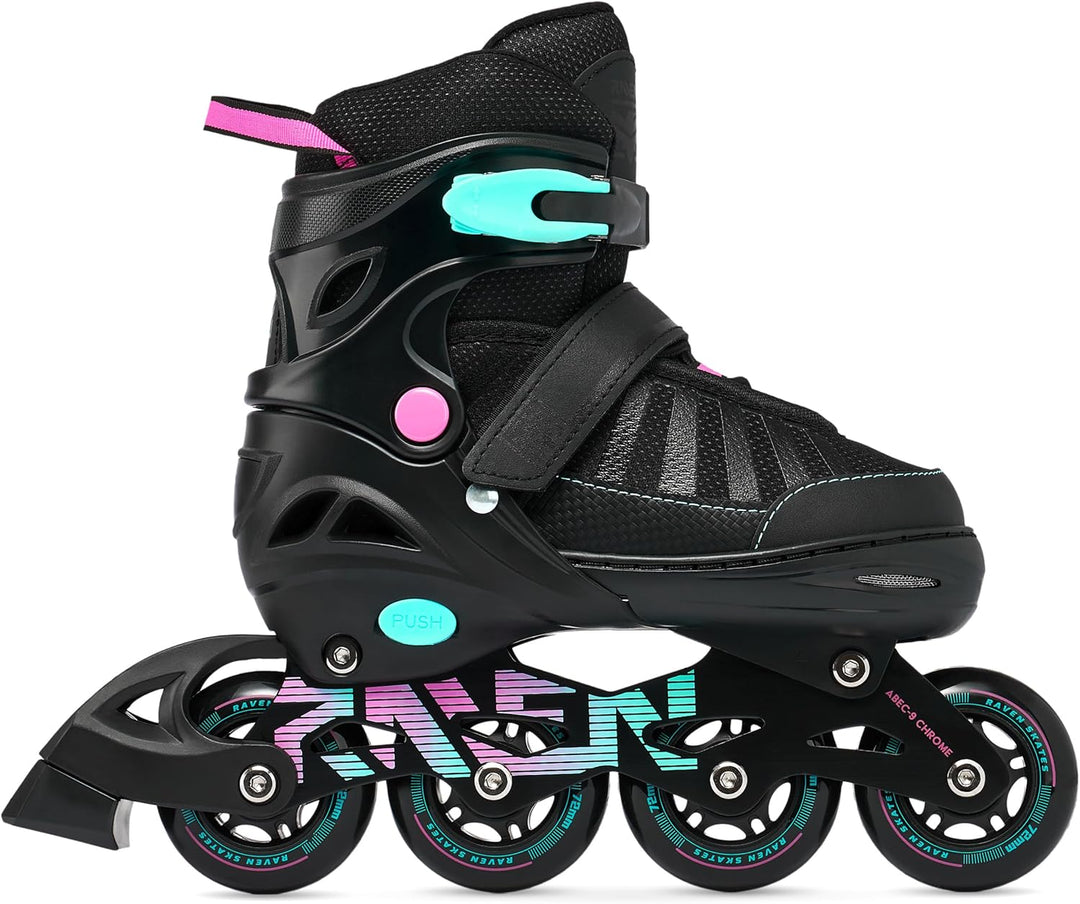 RAVEN Inline Skates Inliner für Kinder und Erwachsene OPTIONAL 2in1 mit Schlittschuhen verstellbar O