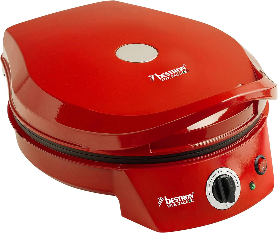 Bestron APZ400 elektrischer Pizzaofen, Pizza Maker bis 230°C, mit Ober-/Unterhitze, für selbstgemach
